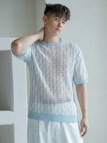 DAZY Top de punto de verano con bloques de color para hombre, vacaciones - Multicolor - Ver 4