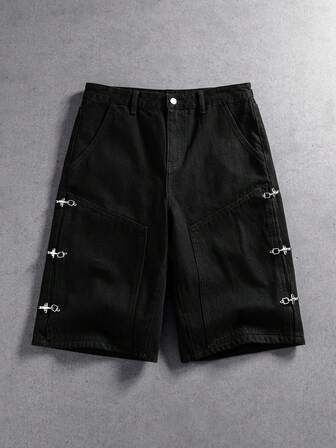 Street Life Pantaloncini casual da uomo stile cinese con fibbia, versatili, comodi e ampi, popolari
