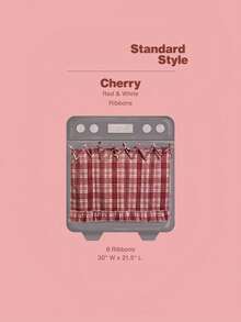 1PC Handmade Country Style Plaid Ruffled Tie On Stove Cover Oven Curtain Dishwasher Washing Machine Cover Easy Installation No Tools For Kitchen Laundry Farmhouse Decor Kitchen Supplies Home Accessories - View 10