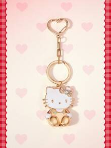 HELLO KITTY AND FRIENDS | SHEIN 1 Buah Gantungan Kunci Kucing Lucu Kartun Kreatif Baru, Desain Gabungan IP, Lucu dan Personal, Sederhana dan Elegan, Dapat Juga Digunakan Sebagai Aksesori Tas, Cocok untuk Berbagai Pesta, Konser, Festival, Hadiah Istimewa - Emas - View 1