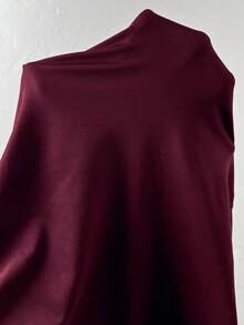 SHEIN Tall 女款夏季新款紫紅色優雅性感度假時尚派對Y2K深V領掛脖大號金屬扣裝飾露背貼身迷你洋裝 - 中紫紅色 - 查看 7