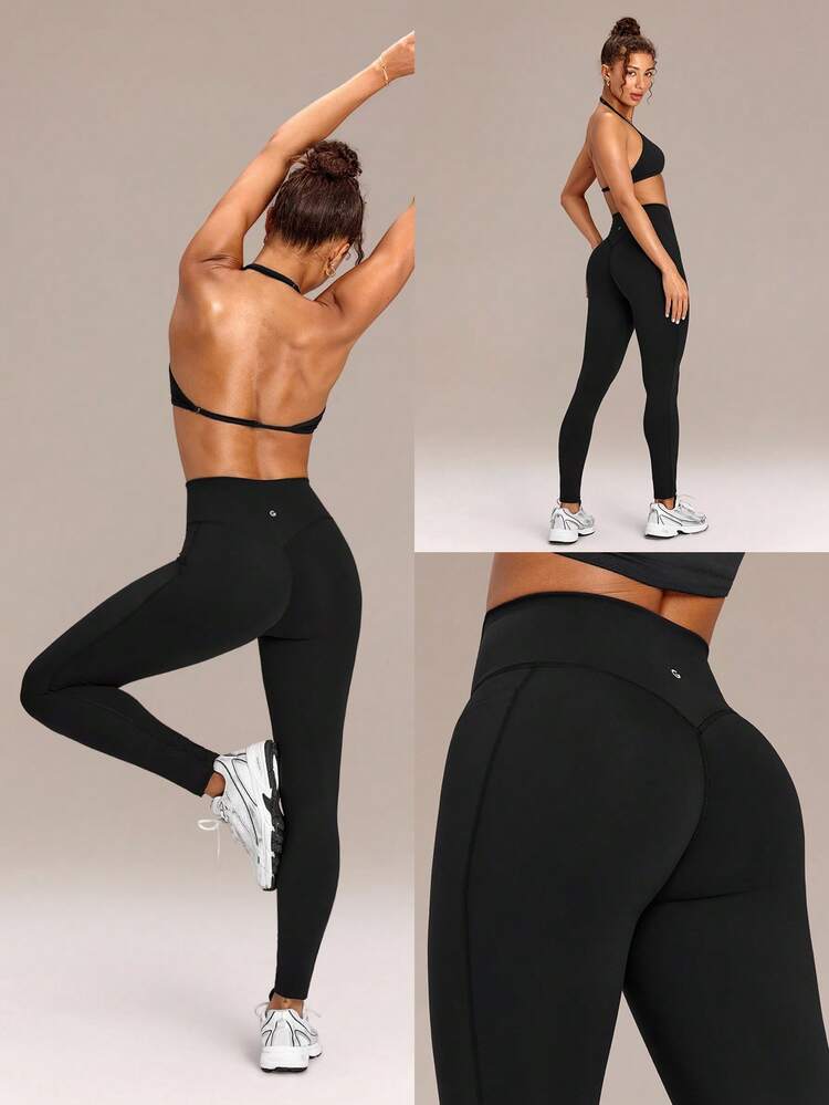 31" Powersculpt™ StudioShape Peakbum Leggings With Mesh Paneling Drawstring Anti-Roll Down Waist High Impact Training Workout Gym Fitness Wear