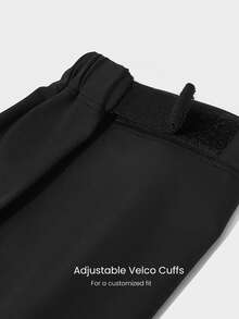 GLOWMODE Modest Cooling Glow Quick-Dry Sun-Proof Adjustable Cuffs Reflective Logo Thumbholes Relaxed-Fit Arm Sleeves Training Gym Studio Daily Active Wear - Black - View 3