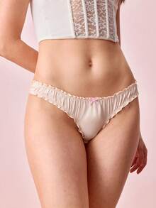 Bonmuse 3pack Bow Front Lettuce Trim Panty Set - Multicolor - View 7