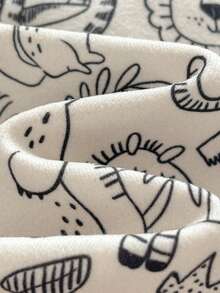 Loomiva Baby Boy Cartoon Pattern Knitted Soft Round Neck Long Pants Versatile Comfortable Fitted Loungewear Long Sleeve One-Piece Pajamas - White - View 6