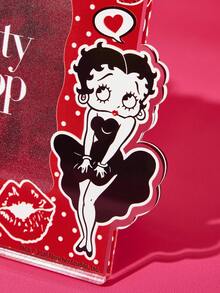 Betty Boop x SHEIN Miss Betty Photo Frame Holder Refrigerator Sticker, Acrylic Photo Frame, Suitable For 2 * 3.4 Inch Photo Display, With Refrigerator Sticker, Gifts, Gift Ideas - Multicolor - View 2