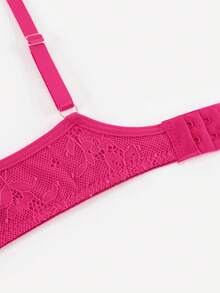 Bralution Women's Minimalist Solid Color Adjustable Strap Bra With Underwire - Violet Purple - View 7