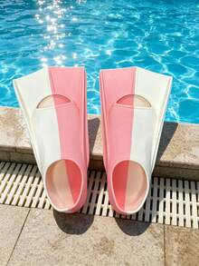 1 Piece Teen Swimming Fins, Comfortable Silicone Fins Suitable For Swimming And Diving. Sized For Beginner Adults, Runs Small, Please Order One Size Larger - Multicolor - View 4