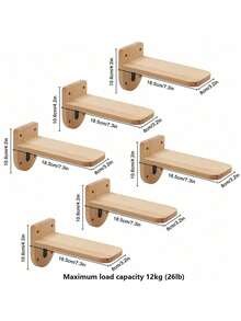 1 Set Wall Mounted Cat Climbing Frame And Perch Includes 1 Corner Cat Tree 3 Cat Steps Stable Cat Wall Shelves For Playing Climbing Jumping Non Slip Space Saving Indoor Living Room Home Cat Furniture - Apricot - View 11