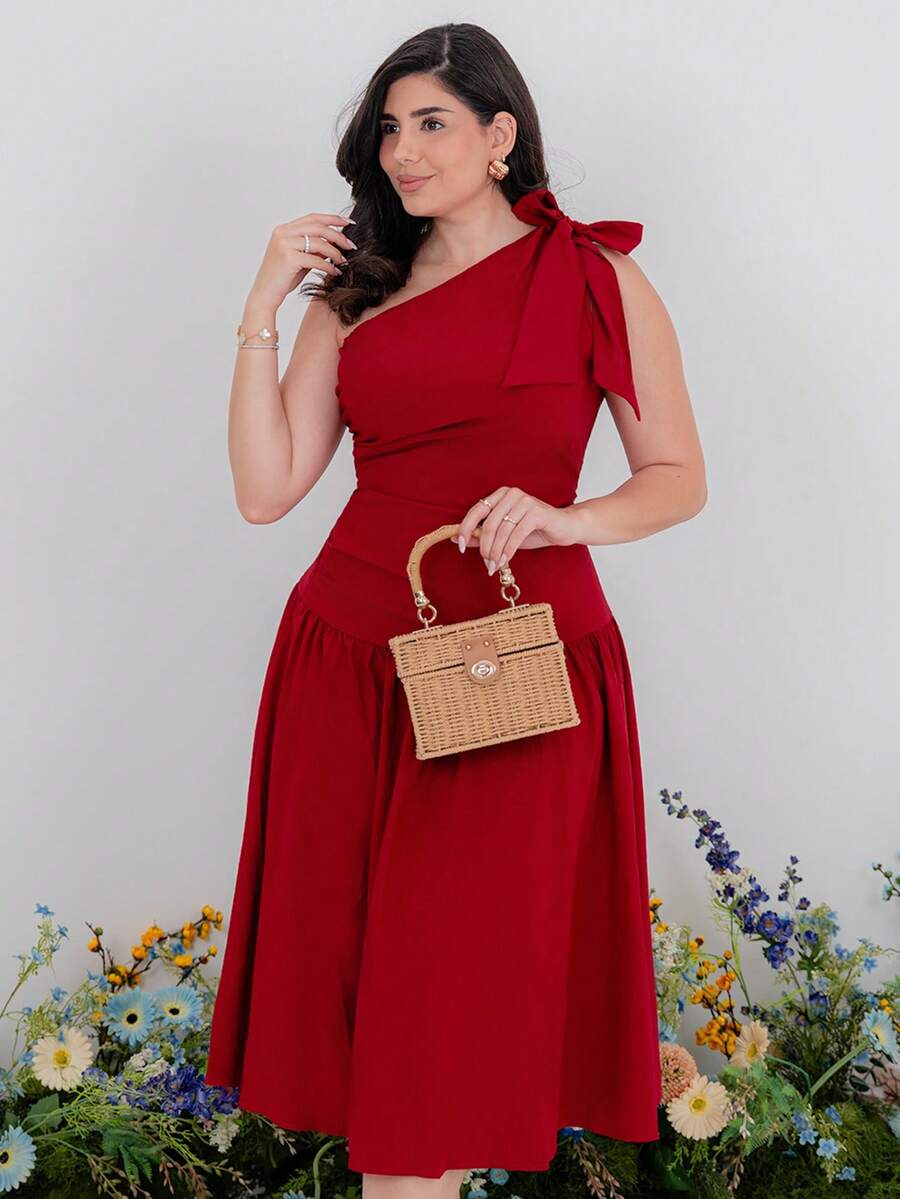 The Leen Edit Damen Freizeitkleid in mittlerer Länge, geeignet für den Sommer, elegant