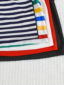 SHEIN 买一送四，男童5件套舒适字母拼接休闲背心，适合户外活动、学校、居家休闲和专业运动。 - 彩色 - 查看 4