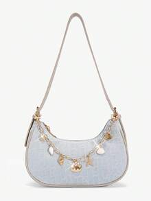 Viva Strut 1Pc Seashell Ornament For A Holiday-Style Starfish Shell Chain Bag, Marine Tail Conch Beach Keychain, Suitable For Matching With A Small Square Bag When Out On Vacation. - Gold - View 7