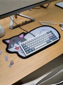 1PC Diatomite Quick Drying Desk Mat Mouse Pad With 4 Cute Patterns Light Purple Butterfly Yellow Butterfly Beach Cat For Gaming Computer Laptop Non Slip Absorbent Large Keyboard Mat Desktop Protector Office Home Decor - multicolor - View 11