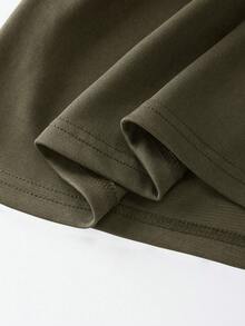 GlowEve Conjunto de dos piezas con cuello alto y cintura ceñida con cremallera para mujer - Verde militar - Ver 6