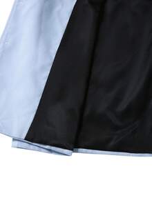 Manfinity Bizformal 男士婚禮 2 件套春/夏背心西裝套裝，淺藍色面料，成熟商務風背心、長褲，正式款 - 淺藍色 - 查看 3