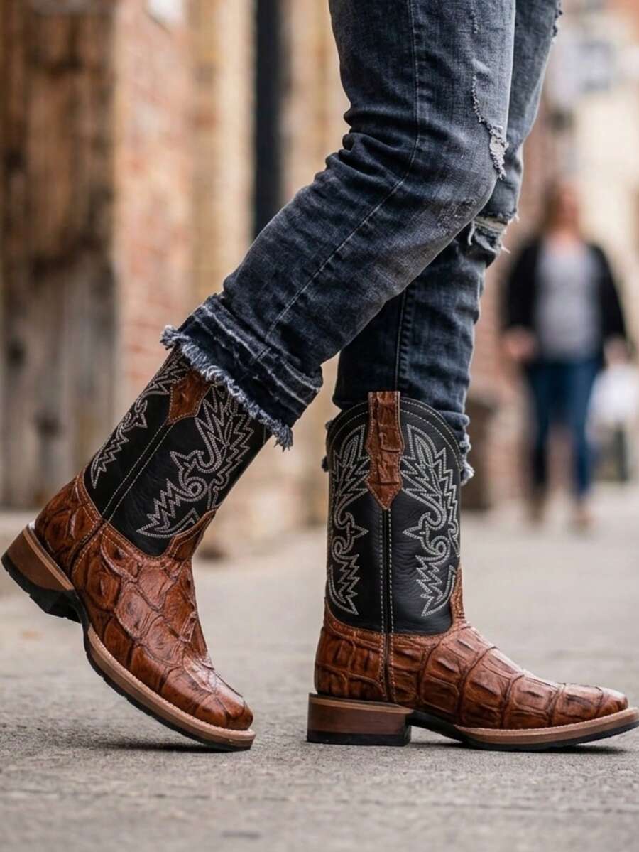 Men's Leather Boots - NegroCafe - View 1