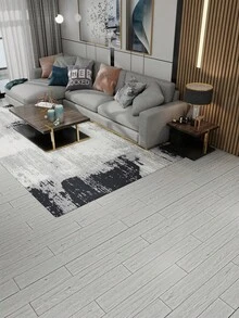 Madebyblanc 1 Roll Light Gray Wood Grain Peel And Stick Floor Sticker, 11.8" / 17.5" Width Options, Waterproof Self Adhesive Vinyl Floor Decal With Free Installation Kit, Removable Non-Slip Renter Friendly Floor Covering For Home DIY Renovation - Oak floor sticker - light gray - View 13