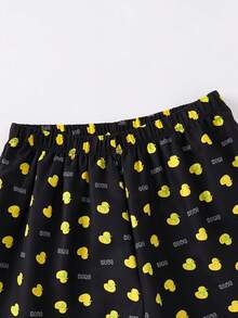 Teen Boy Casual Simple Cartoon Game Console Pattern Loose Swimwear Suitable For Summer - Multicolor - View 3