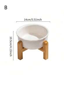 1PC Elevated Ceramic Dog Cat Bowls Bamboo Stand Heavy Base Non Slip Ergonomic Feeding Anti Spill Raised Pet Water Bowl For Large Medium Small Pets Functional Tableware Trending Search - one size fits all - View 14