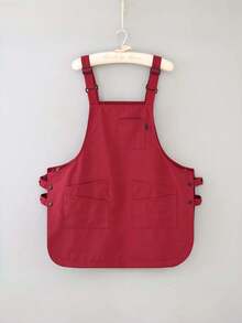 1PC Adjustable Multi Pocket Reversible Durable Polyester Art Creative Apron Workwear For Kitchen Bakery Cafe Photography Home Library Restaurant - 1PC - View 8