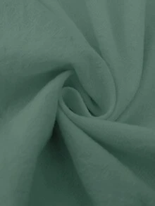 Linhara CURVE Quần dài size lớn phong cách thường ngày phối patchwork thêu ren vân nổi thắt dây - Xám - Xem 4