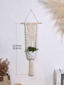 Hanging Flower Pot Rack, Bohemian Style Wall Mounted Flower Pot Basket, Rope Plant Stand, Suitable For Home, Garden, Balcony, Room Decor - Multicolor - View 14