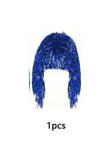 1pc/6/12pcs Shiny Wig, Glitter Party Wig, Colorful Glitter Wig Cap, Disco Costume Wig, Fun Party Hat, Funny Glitter Metal Hair Accessory, Suitable For Party Carnival, Headwear, Daily Party Supplies, Party Home Decor, Party Gifts, Holiday Supplies - multicolor - View 16