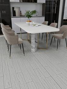 Madebyblanc 1 Roll Light Gray Wood Grain Peel And Stick Floor Sticker, 11.8" / 17.5" Width Options, Waterproof Self Adhesive Vinyl Floor Decal With Free Installation Kit, Removable Non-Slip Renter Friendly Floor Covering For Home DIY Renovation - Oak floor sticker - light gray - View 17