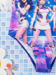 Áo tắm liền thân in hình nhóm nhạc nữ K-Pop nổi tiếng dành cho bé gái, thích hợp cho mùa hè và đi biển. - Nhiều màu - Xem 5