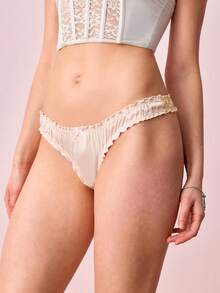 Bonmuse 3pack Bow Front Lettuce Trim Panty Set - Multicolor - View 6