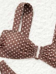 Bonvoyette Summer Hot-Selling Polka Dot Pattern Design Fashionable Beach Girl Two-Piece Bikini - Multicolor - View 7