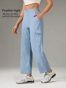 OutZeal Women Outdoor Pants Hiking Camping Multi Pockets Outdoor Bottoms - Blue - View 4