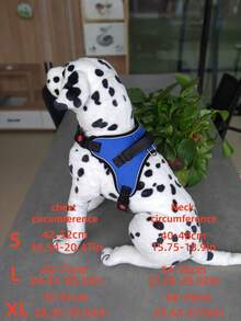 適用於小型、中型、大型犬的狗胸背帶，反光防拉設計，透氣材質附手把 - 藍色 - 查看 3