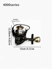 Reel Pancing Putar Okuma Offshore, Reel Putar 13+1bb dengan Engkol Logam dan Spool Dangkal, Cocok untuk Berbagai Perairan - Hitam - View 4