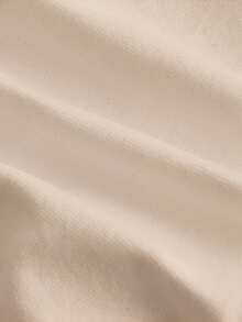 SHEIN Tall CURVE Áo thun tay ngắn cổ tròn phối ren trắng cỡ lớn mùa hè (2 trong 1) - Màu be - Xem 4
