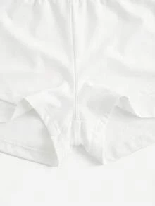 Comfortcana 女士纯色简约休闲百搭半身裙短裤两件套 - 彩色 - 查看 7