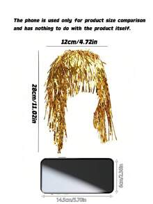 1pc/6/12pcs Shiny Wig, Glitter Party Wig, Colorful Glitter Wig Cap, Disco Costume Wig, Fun Party Hat, Funny Glitter Metal Hair Accessory, Suitable For Party Carnival, Headwear, Daily Party Supplies, Party Home Decor, Party Gifts, Holiday Supplies - multicolor - View 3