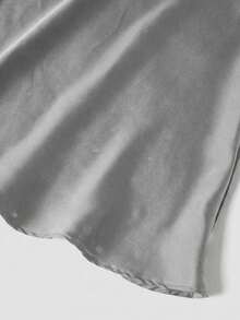 Firerie Falda casual de talla grande de unicolor - Gris - Ver 5