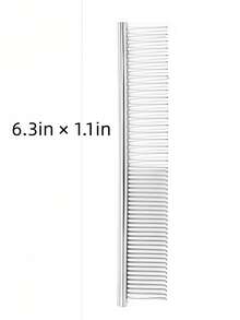 1PC Fine Tooth Pet Comb Dematting Brush Double Sided Metal Teeth For Cat Dog Remove Loose Undercoat Tangles Grooming Tool For Shedding Hair Cleaning Daily Use Professional Home Pet Care High Quality Hot Trending Now - Multicolor - View 5