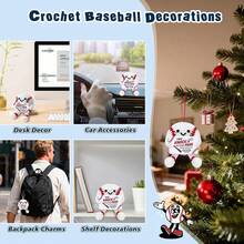 POKOJA LAND 1 Ornamento da scrivania realizzato a mano all'uncinetto: Design divertente a forma di Kimchi - Perfetto come regalo di ringraziamento per fidanzati, fidanzate, colleghi o familiari; Ideale per esprimere apprezzamento, mostrare supporto, feste creative, vacanze, giocattoli di peluche per bambini o decorazione della stanza - Multicolore - Visualizzare 8