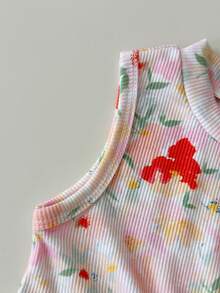 SHEIN Playful Pals 3件組女嬰時尚多巴胺色無袖洋裝，夏季戶外穿搭 - 彩色 - 查看 10