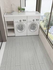 Madebyblanc 1 Roll Light Gray Wood Grain Peel And Stick Floor Sticker, 11.8" / 17.5" Width Options, Waterproof Self Adhesive Vinyl Floor Decal With Free Installation Kit, Removable Non-Slip Renter Friendly Floor Covering For Home DIY Renovation - Oak floor sticker - light gray - View 14