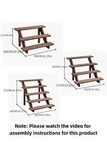1pc Wooden Display Riser, 3/4/5 Tier Earring & Ring Holder Stands,Farmhouse Cupcake Stands, Table Display Stand For Vendors, OrganizerShowcase For Tabletop Shows And Home Using, Wood Rustic Risers - Brown - View 6