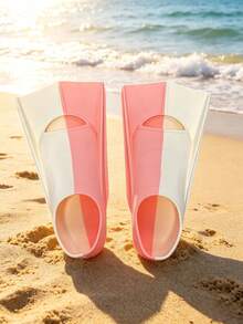 1 Piece Teen Swimming Fins, Comfortable Silicone Fins Suitable For Swimming And Diving. Sized For Beginner Adults, Runs Small, Please Order One Size Larger - Multicolor - View 8