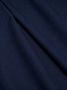 SHEIN Elenzya 女款新款海軍藍條紋西裝長褲，春秋高腰優雅時尚高級壓褶彈性腰直筒寬腿褲，休閒日常通勤百搭長褲 - 藏蓝色 - 查看 5