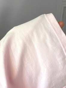 SHEIN EZwear 淺粉色針織細肩帶上衣與短褲兩件套女款家居休閒夏季浪漫甜美套裝 - 粉色 - 查看 11