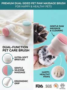 PETSIN 1/2 Pet Foot Cleaning Brushes, Suitable For Cats And Dogs - Multicolor - View 2