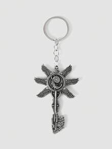 MortiRose 1pc Gaming Peripheral Keychain Metal Keyring With Eagle Pendant, Halloween Car Accessories Bag Charm Backpack For School Cute Goth Y2k Christmas Gift - one-size - View 5