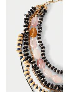 Noxbound Ladies Fashion Double Pendant Necklace, Premium/Elegant/Noble/Everyday/Minimalist, Pearl/Crystal, Perfect For Mom/Lady/Girl/Mother, Summer/Beach/Prom/Party/Vacation/Vacation, Engagement/Wedding/Commitment, Bride, Heart/Floral, Fairy/Mermaid Style - Multicolor - View 3