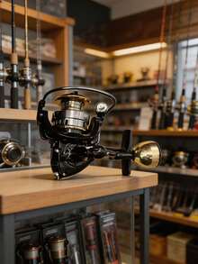 Reel Pancing Putar Okuma Offshore, Reel Putar 13+1bb dengan Engkol Logam dan Spool Dangkal, Cocok untuk Berbagai Perairan - Hitam - View 8